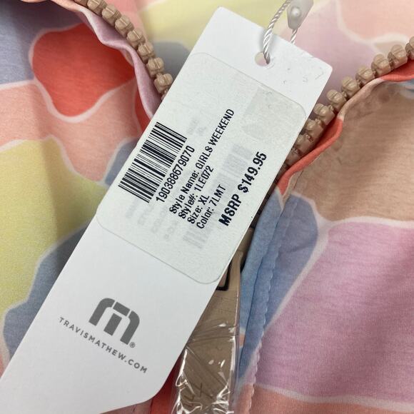 Women’s Travis Mathew “Girls Weekend” Top jacket Sz. XL -Full Zip Floral - Picture 7 of 12